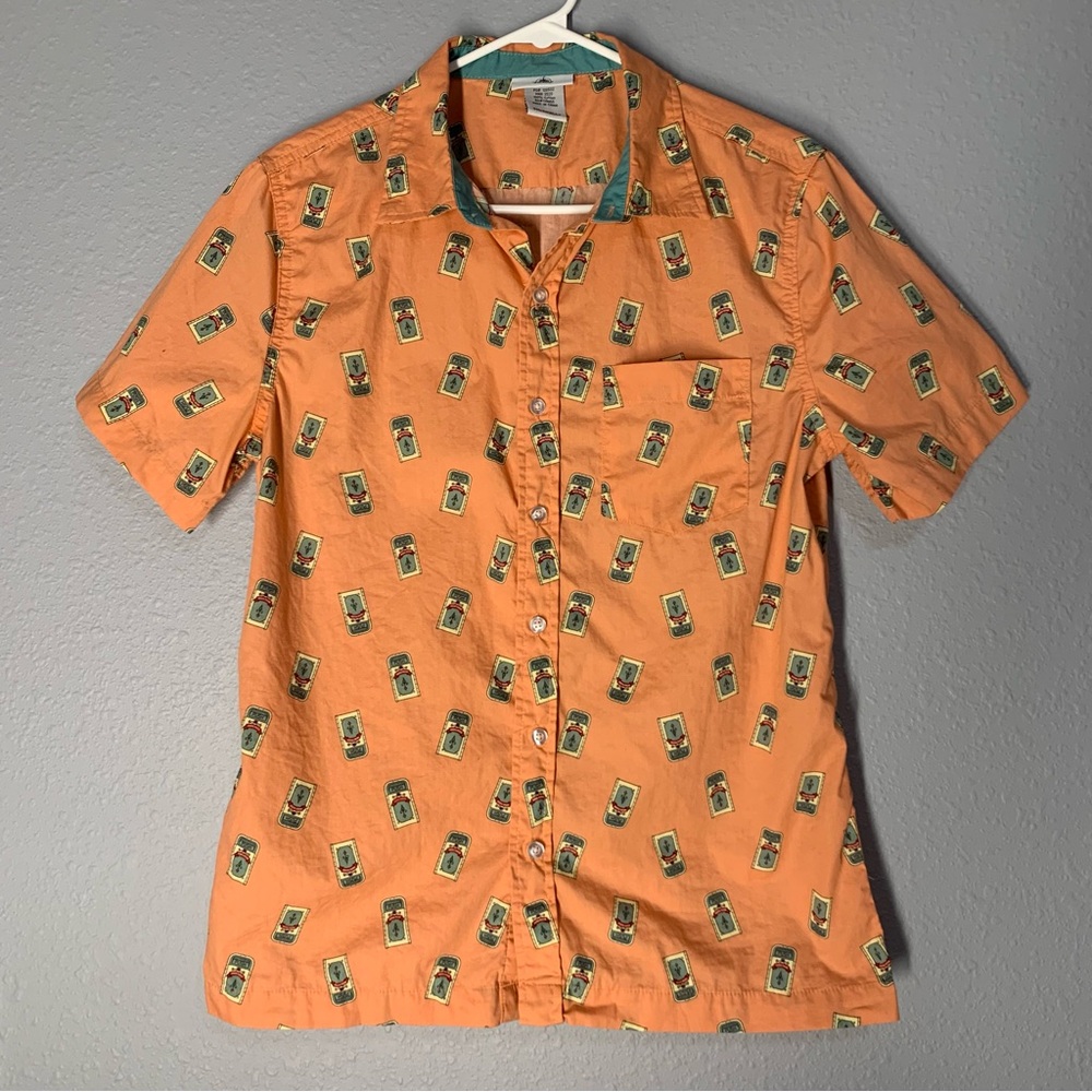 2020 Disney Parks Main Street USA Trash Can Button Down Shirt
